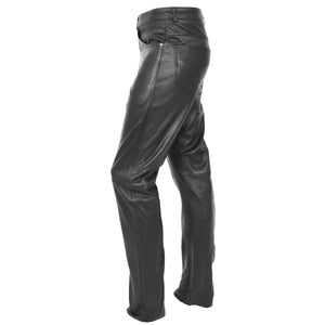 Men's Genuine Leather Jeans pants