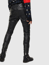 Lataa kuva Galleria-katseluun, Men&#39;s Genuine Leather slim fit Biker pants
