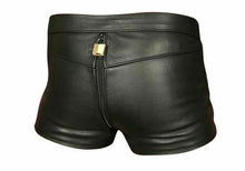 Lataa kuva Galleria-katseluun, Men&#39;s Real Leather Bondage Shorts
