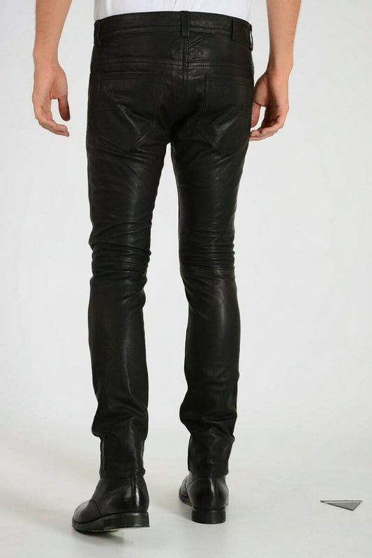 Men's Sheep Leather Slim Fit Pants