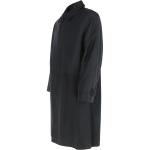 Men's Black Genuine Lambskin Overcoat Jacket