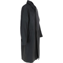 Indlæs billede til gallerivisning Men&#39;s Black Genuine Lambskin Overcoat Jacket
