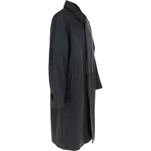 Men's Black Genuine Lambskin Overcoat Jacket