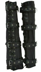 Heavy Duty Genuine Leather Steel Boned Bondage Arm & Leg Binders Restraints