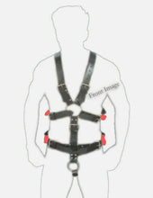 Carica l&#39;immagine nel visualizzatore di Gallery, Man&#39;s Handmade Real Leather Body Harness Bondage
