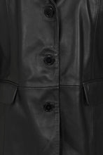 Carica l&#39;immagine nel visualizzatore di Gallery, Ladies Black Genuine Leather Blazer
