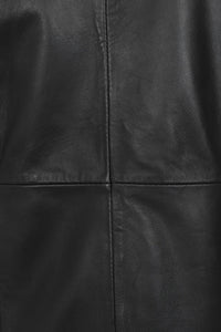 Ladies Black Genuine Leather Blazer