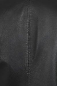 Ladies Black Genuine Leather Blazer