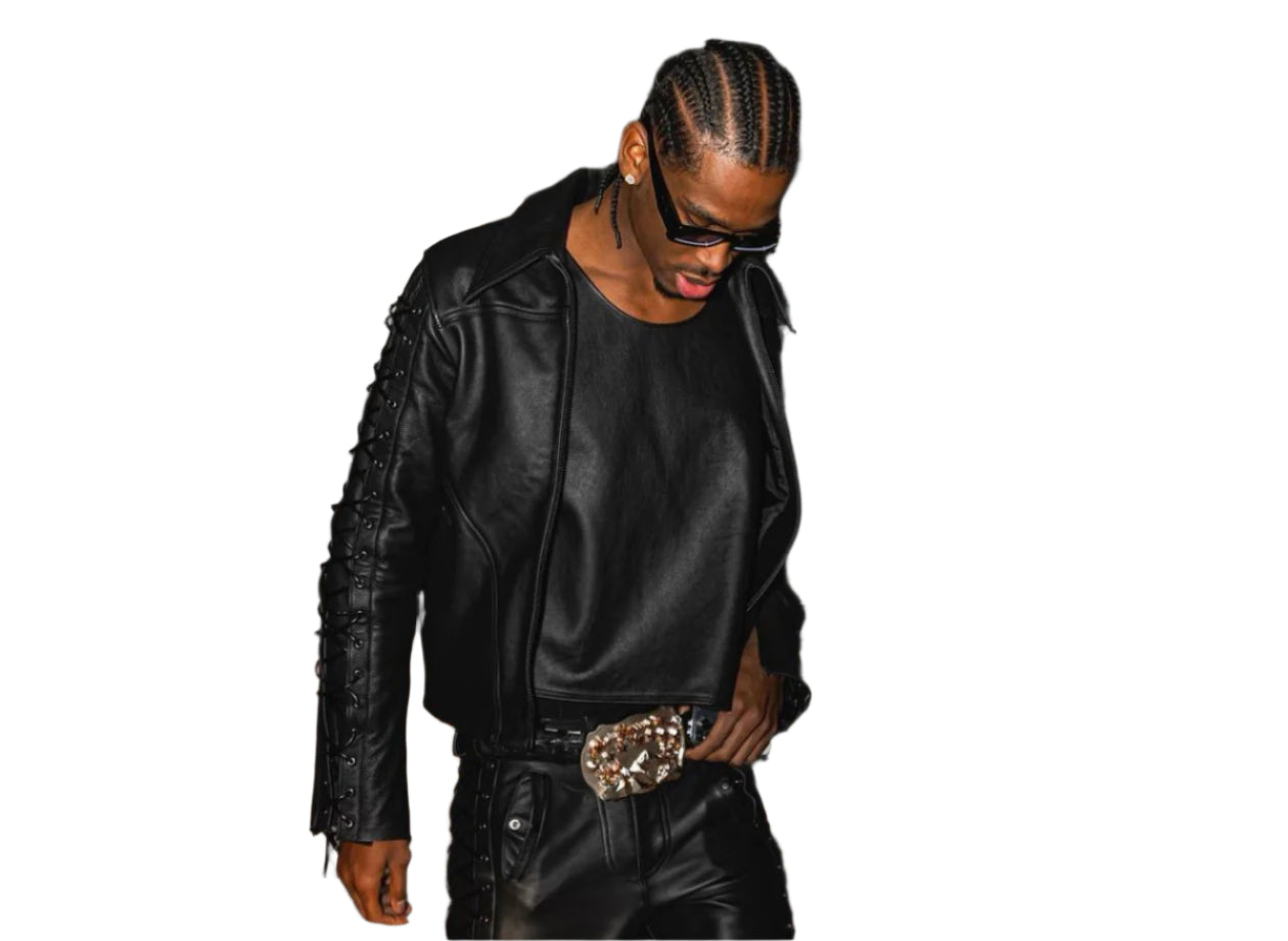Men s Black Genuine Sheep Leather Jacket