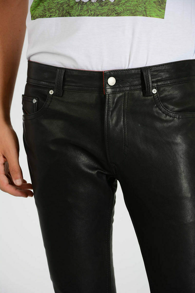 Men's Sheep Leather Slim Fit Pants