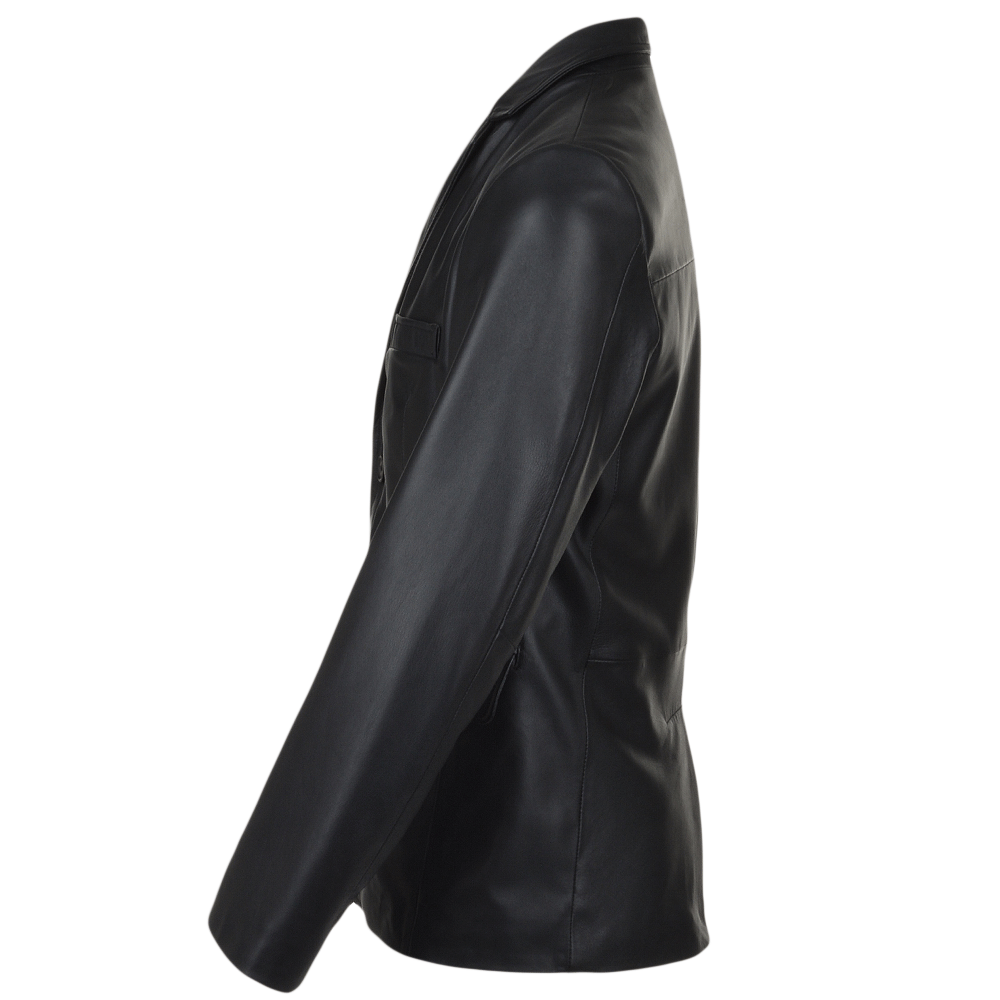 Men's Black Sheep Leather Blazer Jacket