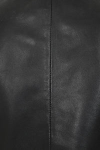 Veste en cuir véritable noir pour femme