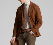 Load image into Gallery viewer, Men&#39;s Brown Suede Coat

