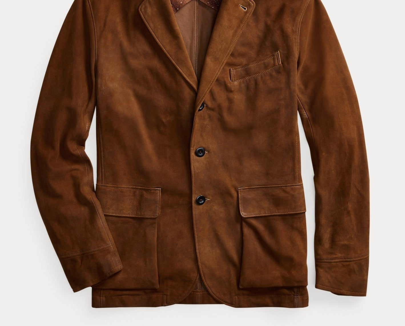 Men's Brown Suede Coat