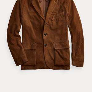 Men's Brown Suede Coat