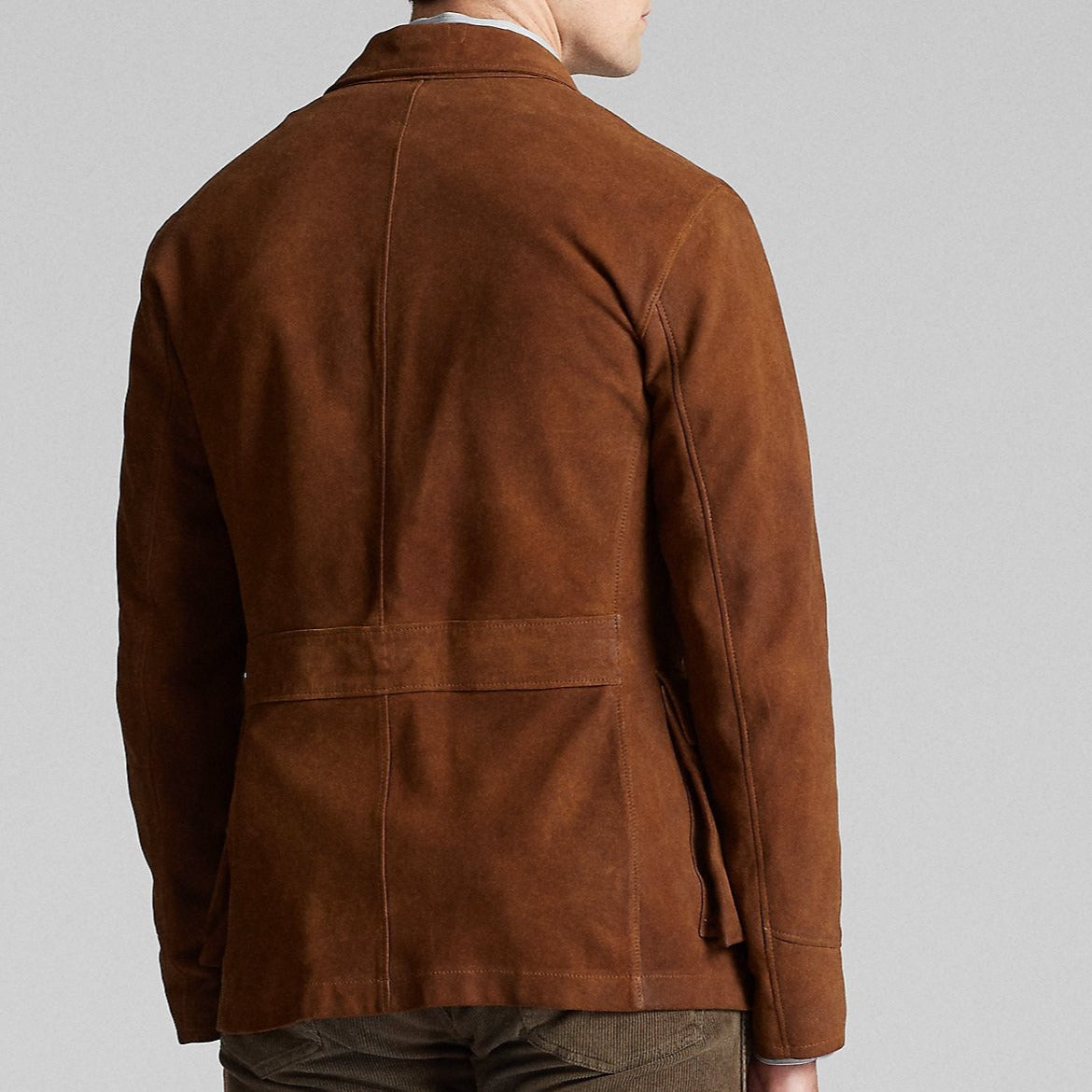 Men's Brown Suede Coat