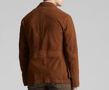 Lataa kuva Galleria-katseluun, Men&#39;s Brown Suede Coat
