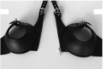 Indlæs billede til gallerivisning Leather bra breast harness fetish leather bikini
