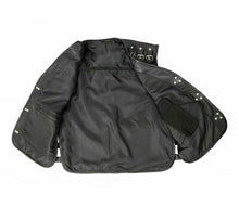 Carica l&#39;immagine nel visualizzatore di Gallery, Men&#39;s Genuine Leather Gilet Biker Waistcoat Vest
