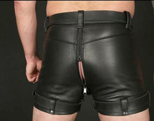 Load image into Gallery viewer, Men&#39;s Genuine Leather Chastity Shorts
