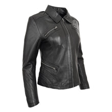 Load image into Gallery viewer, Ladies Black Genuine Leather Jacket
