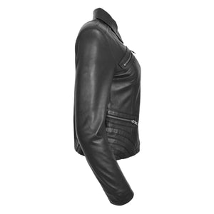 Ladies Black Genuine Leather Jacket