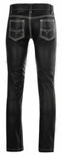 Cargar imagen en el visor de la galería, Men&#39;s Black Genuine Leather Trouser pants
