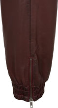 Charger l&#39;image dans la galerie, Pantalon de jogging en cuir marron pour homme
