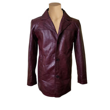 Carica l&#39;immagine nel visualizzatore di Gallery, Men&#39;s Maroon Genuine Leather Coat
