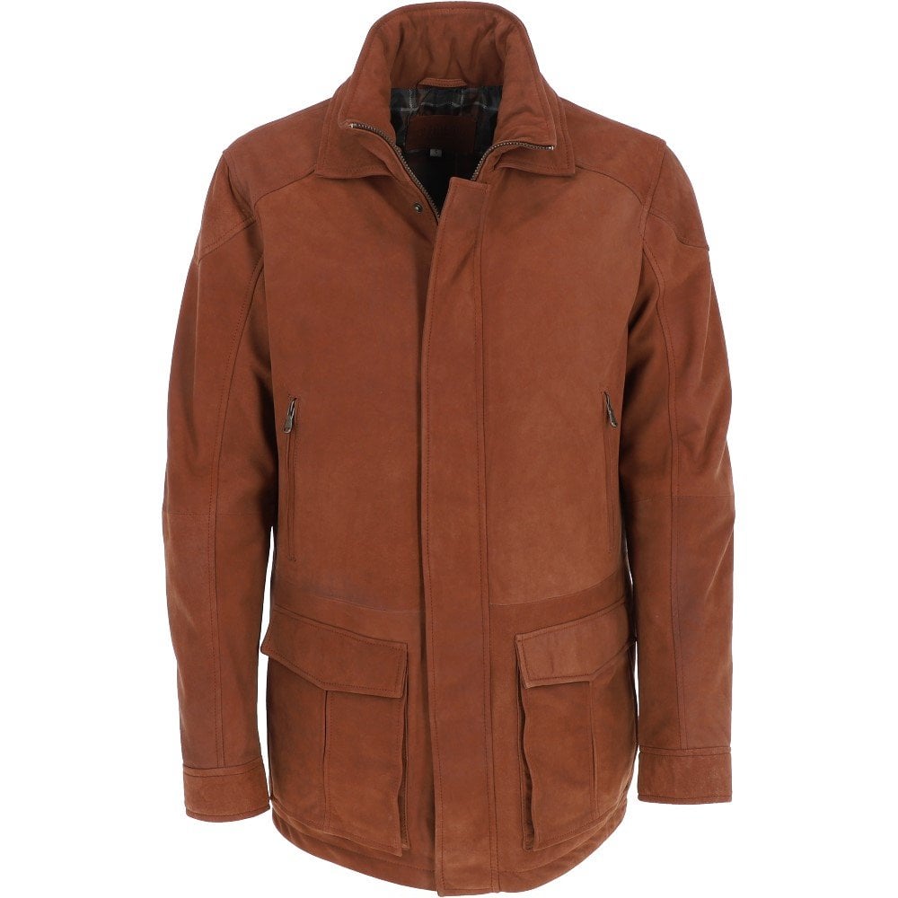 Men's Brown Nubuck Leather Jacket