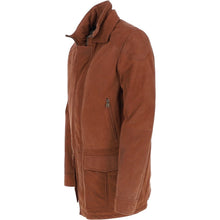 Lataa kuva Galleria-katseluun, Men&#39;s Brown Nubuck Leather Jacket
