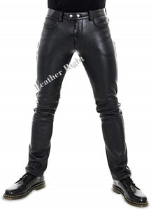 Men's Handmade 100% sheep Leather Clubwear party trouser Pants