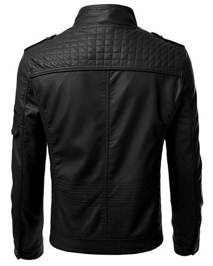 Men's Leather Biker Jacket
