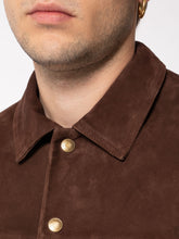 Cargar imagen en el visor de la galería, Men&#39;s Dark Brown Nubuck Jacket
