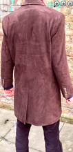 Afbeelding in Gallery-weergave laden, Men&#39;s Brown Genuine Suede 3/4 Length Coat Jacket
