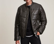 Load image into Gallery viewer, Leather Puffer Jacket
