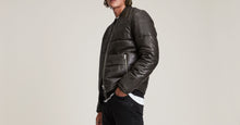 Load image into Gallery viewer, Leather Puffer Jacket
