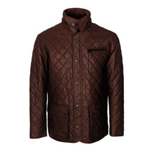 Load image into Gallery viewer, Men&#39;s Brown Genuine Leather Quilted Jacket
