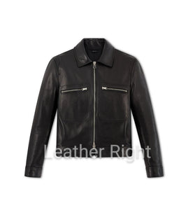 Men's Black Leather Jacket