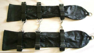Genuine Leather arm binder gloves no escape bondage