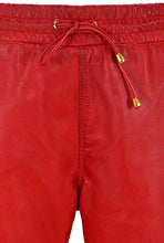 Load image into Gallery viewer, Men&#39;s Red Leather Joggers pants
