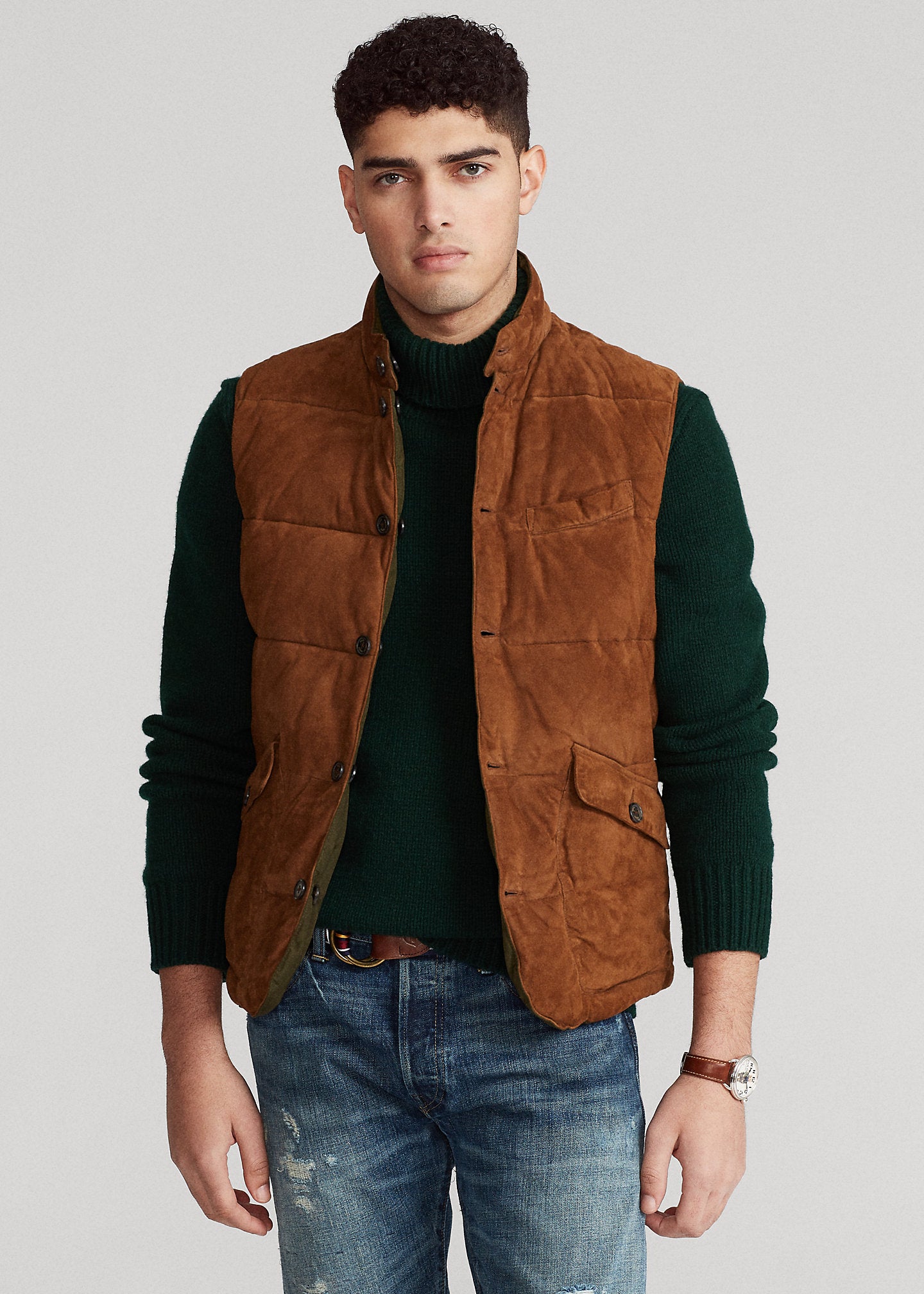 Brown Suede Gilet