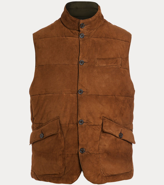 Brown Suede Gilet