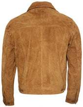 Indlæs billede til gallerivisning Men&#39;s Brown Genuine Cowhide Suede Leather Jacket
