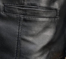 Last inn bildet i Galleri-visningsprogrammet, Men&#39;s Black Genuine Sheep Leather Waistcoat Vest
