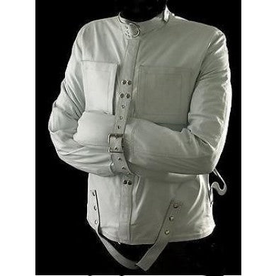 Genuine Leather White Strait Jacket