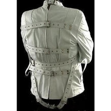 Cargar imagen en el visor de la galería, Genuine Leather White Strait Jacket

