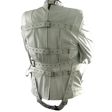 Genuine Leather White Strait Jacket