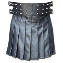 Afbeelding in Gallery-weergave laden, Men&#39;s Genuine Leather Studded Gladiator Kilt Larp
