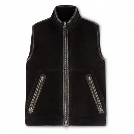 Black Suede Gilet